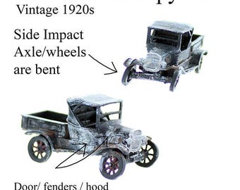 Modèle de véhicule fini Roadster ACCIDENT ou Junkyard des années 1920 à l'échelle HO