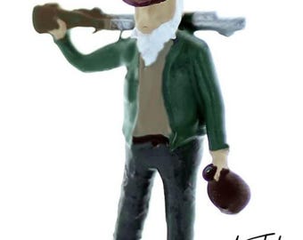 HO Scale People Hick with his Rifle and Moonshine in hand Finished Figure
