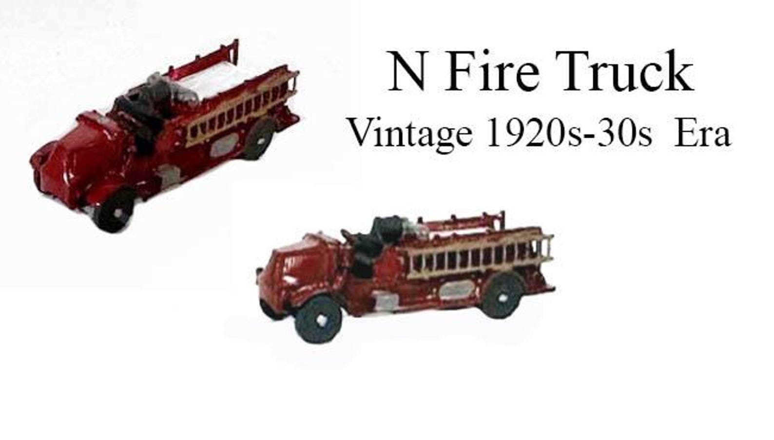 N Scale Fire Engine N Scale Fire Truck 1920s-30s Era Hard to Find Old Time Fire Truck Come ...