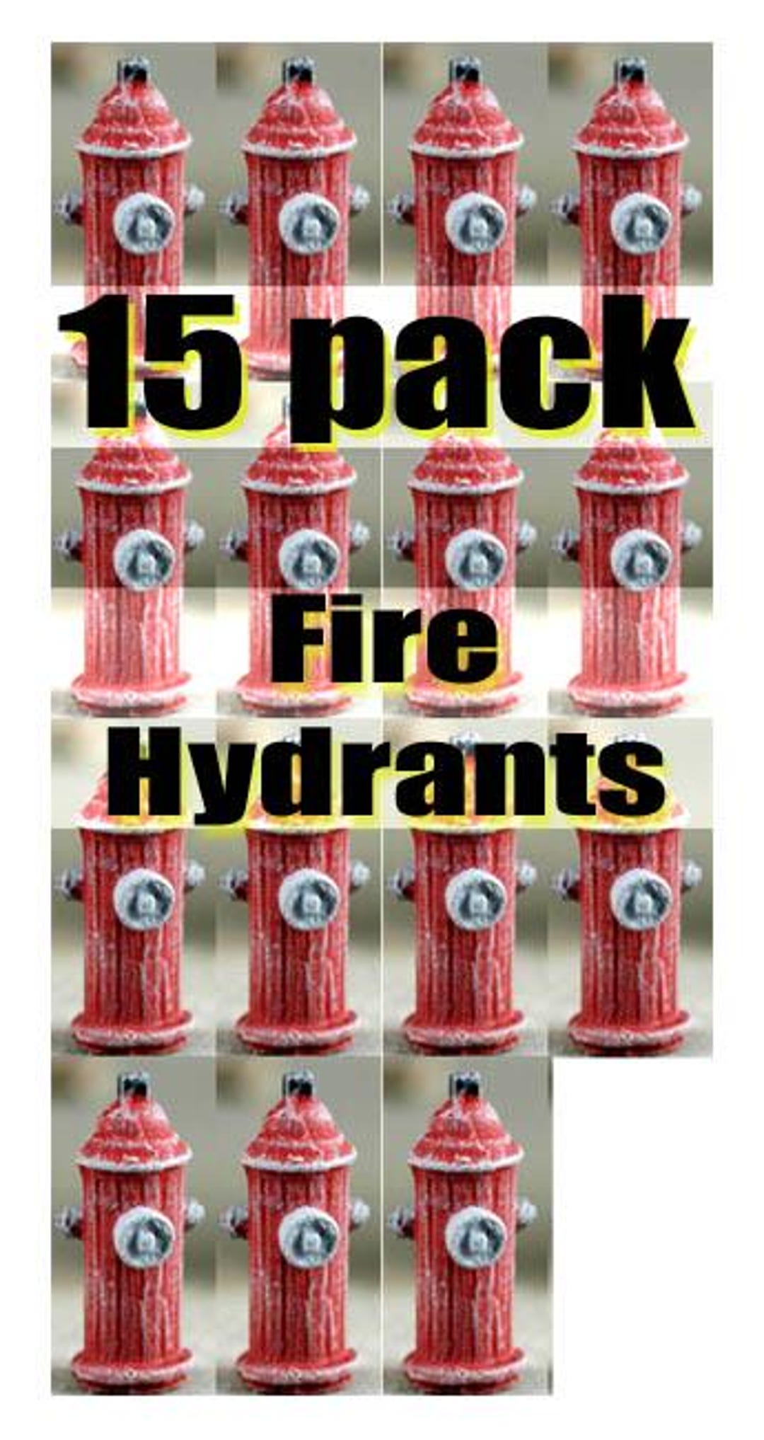 N Scale Fire Hydrants Bulk Pack of 15 Finished Details - Etsy