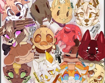Retrato/busto personalizado de furry