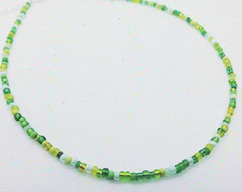Necklace with green best sale beads