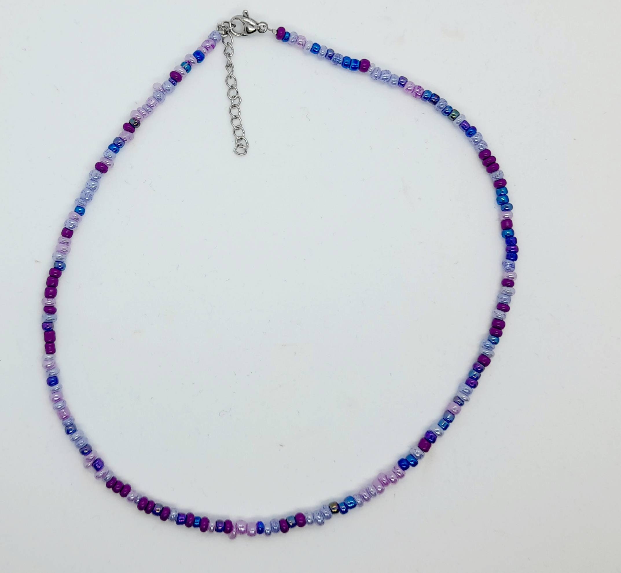 Glass Purple Beads Gravel Cute Beads Spacer Beads Necklace