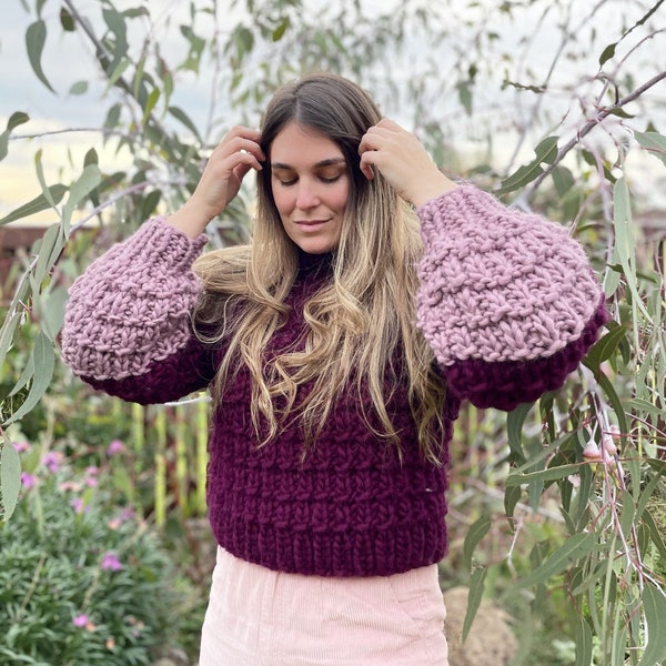 Hurdy Gurdy Jumper Knitting Pattern. English pattern only.