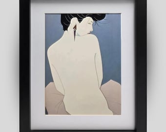 PATRICK NAGEL “Playboy 30th Anniversary” Vintage Retro 1980s Framed Print Wall Decor Ready To Hang
