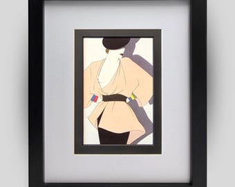 PATRICK NAGEL 1980s Vintage Retro Art Deco Newly Framed Art Print Wall Decor Ready To Hang