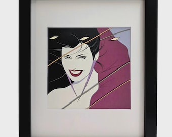 PATRICK NAGEL Duran Duran "Rio" 1985 Retro Lámina artística recién enmarcada Decoración de pared lista para colgar