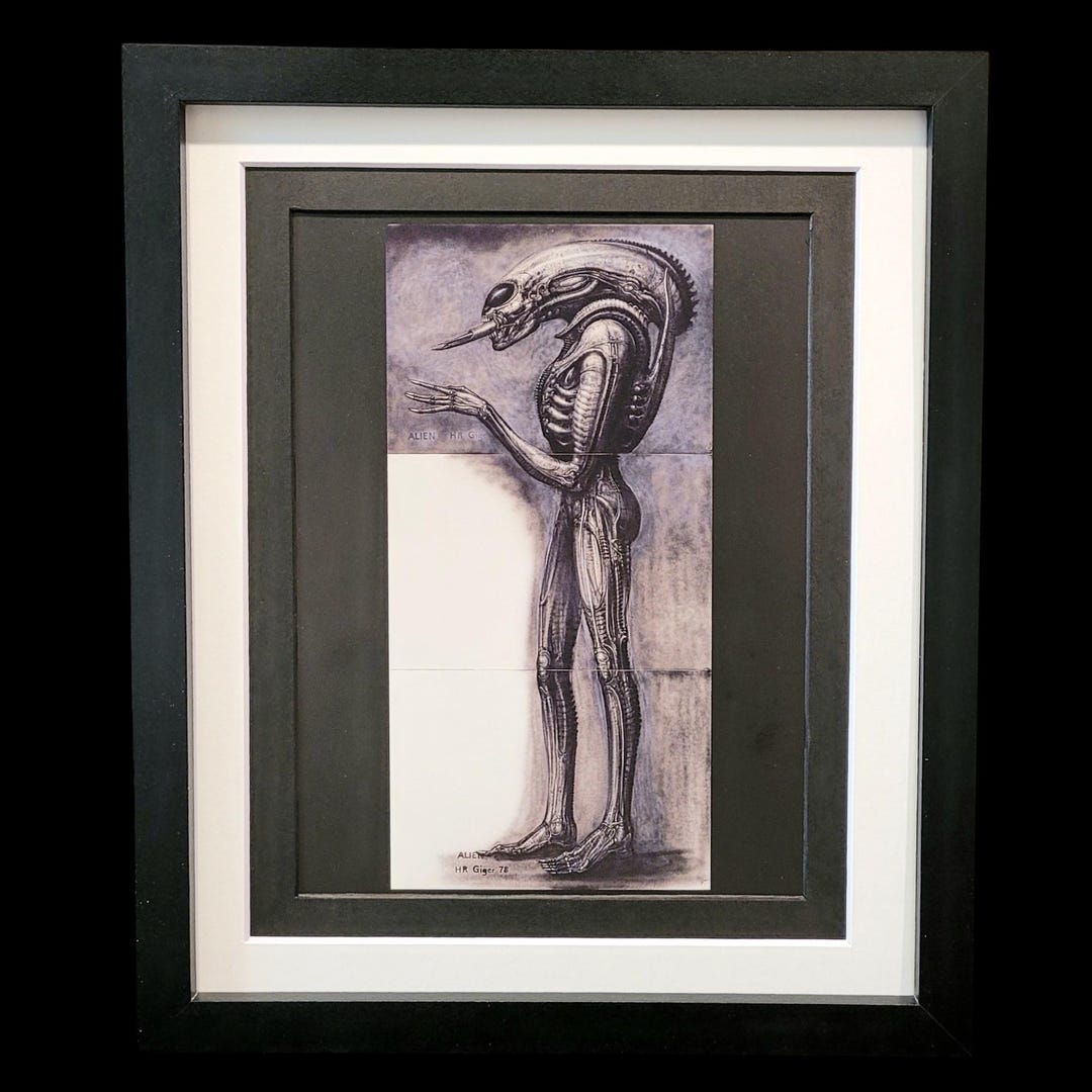 H.R. Giger alien Iii Abstract Surreal Sci-fi Art Print Framed/matted ...
