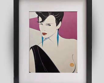 PATRICK NAGEL 1980s Vintage Retro Art Deco New Framed Art Print Wall Decor Ready to Hang