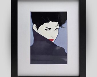 PATRICK NAGEL Playboy Illustration Vintage 1985 Retro Newly Framed Art Print Wall Decor Ready To Hang