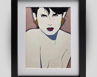 PATRICK NAGEL Kristen Vintage 1985 Retro Art Deco New Framed Art Print Wall Decor Ready To Hang