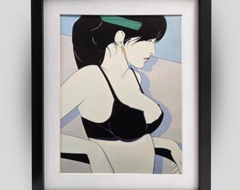 Patrick Nagel Playboy Era 1980s Vintage Retro Art Deco New Framed Art Print Wall Decor Ready To Hang