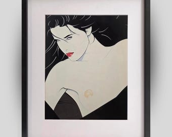 Patrick Nagel The Playboy Portfolio II 1980s Vintage Retro Newly Framed Print Wall Decor Ready to Hang