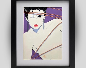 PATRICK NAGEL Playboy Illustration Vintage 1985 Retro Newly Framed Art Print Wall Decor Ready To Hang