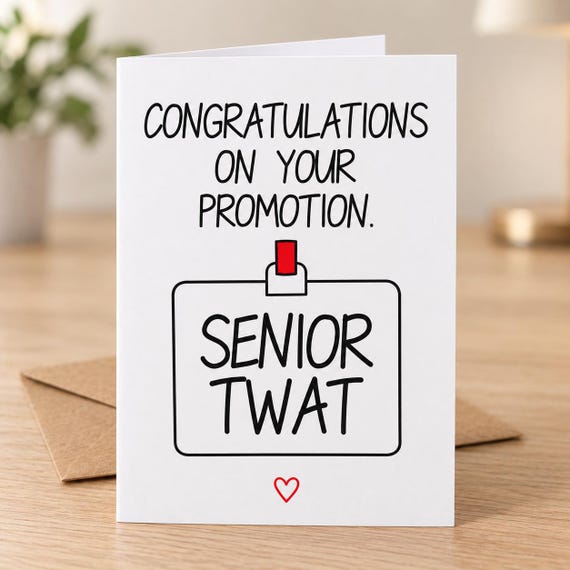 Senior Twat office-badge promotion card in a lifestyle mock-up