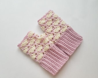 PDF instructions, Open Gloves Snow Rose DE/EN