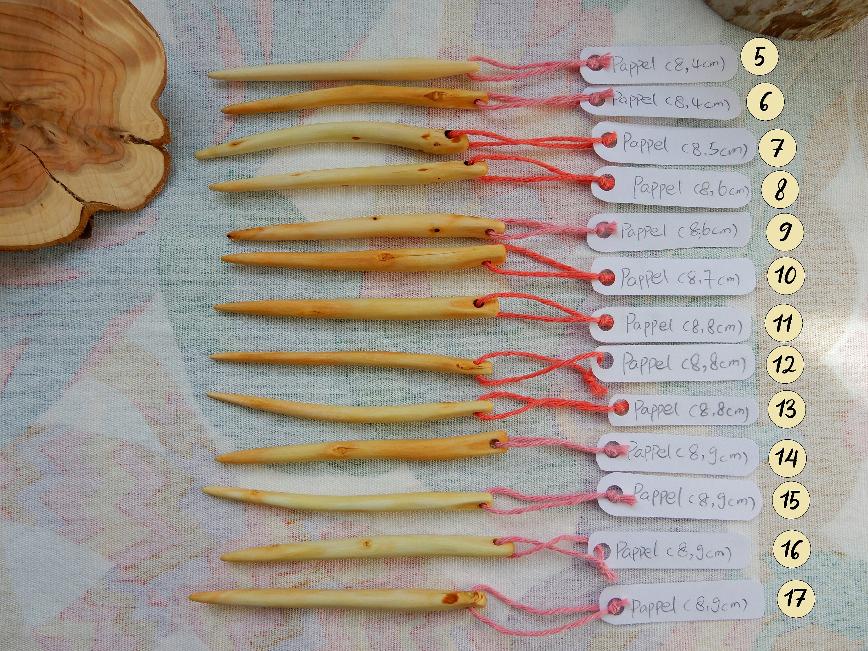 Handgefertigte Nadeln aus HolzNallbinding Stricken Häkeln | Etsy