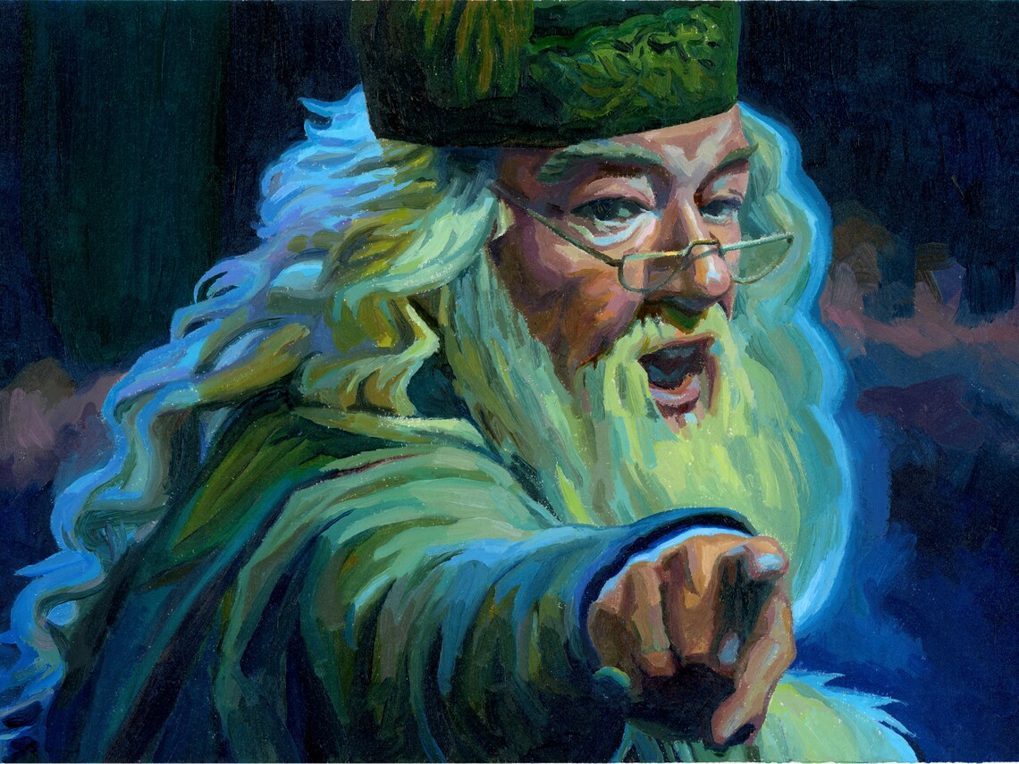 DumbledoreOriginal PaintingPotter SceneHarry Potter ArtFan Etsy