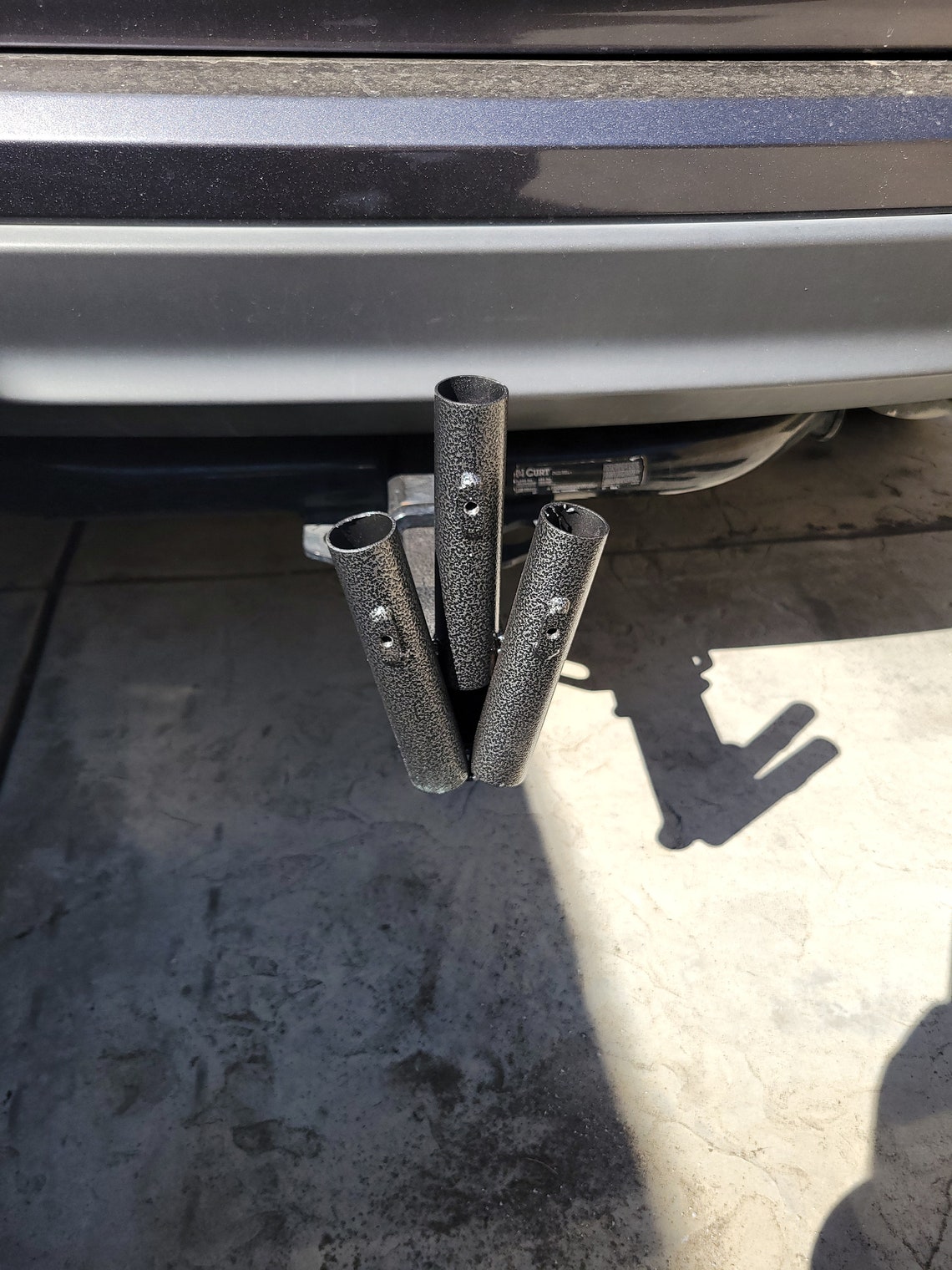 Trailer Hitch Flag Pole Mount Fits 3 Flag Poles Powder Coated 12 X 8