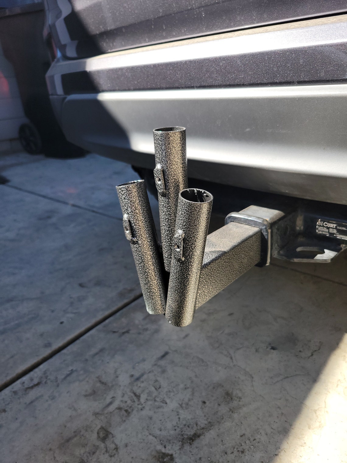 Trailer Hitch Flag Pole Mount Fits 3 Flag Poles Powder Coated 12 X 8