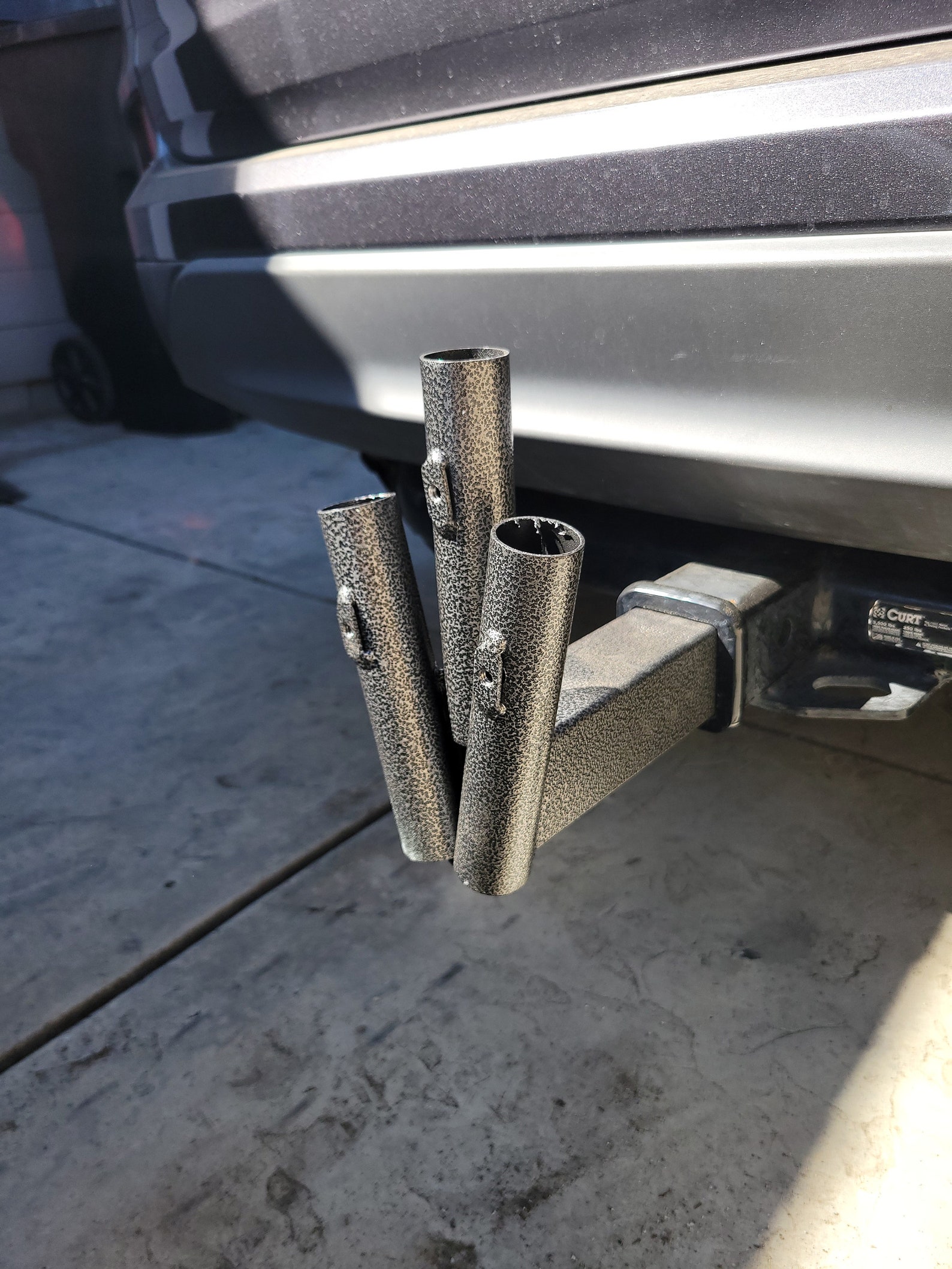 Trailer Hitch Flag Pole Mount Fits 3 Flag Poles Powder Coated 12 X 8