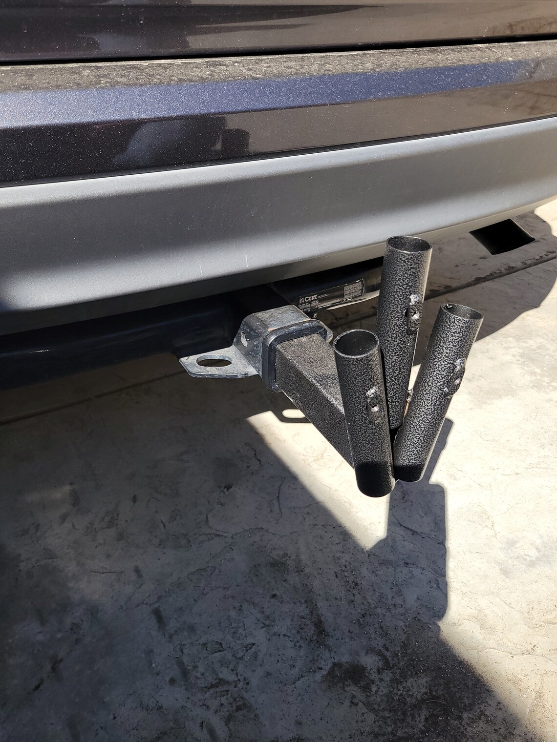 Trailer Hitch Flag Pole Mount Fits 3 Flag Poles Powder Coated 12 X 8