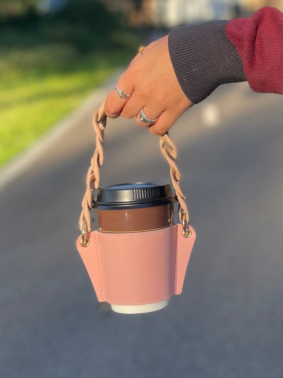 Coffee Cup Sleeve With Adjustable Link Strap Reusable Etsy
