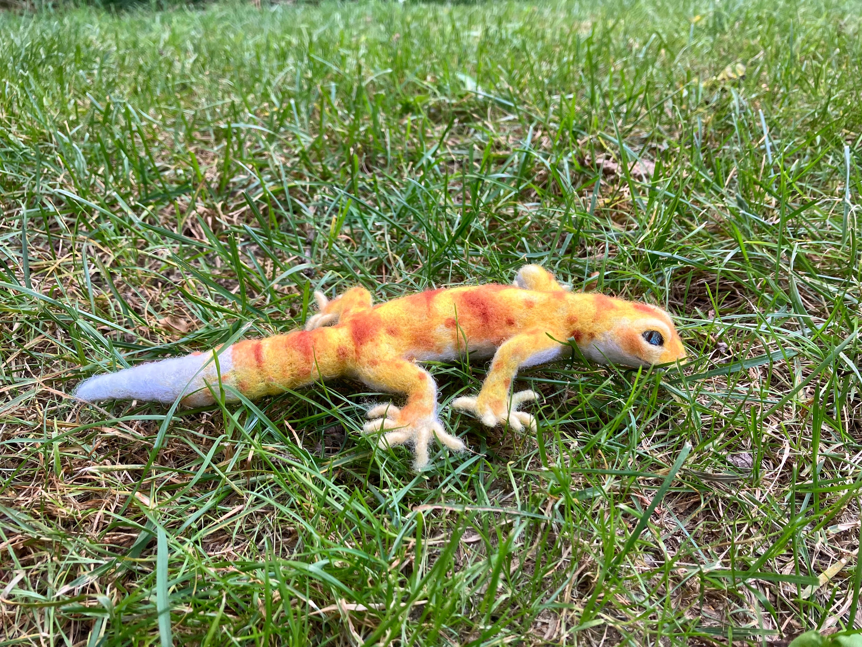 Needle Felted Gecko | Lizard Plush | Leopard Gecko | Needle Felted