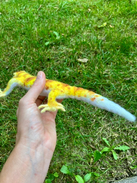 Needle Felted Gecko | Lizard Plush | Leopard Gecko | Needle Felted