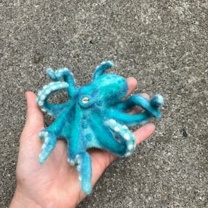 Needle Felted Octopus | MADE TO ORDER |Plush | Marine Animal | Needle Felted Animal