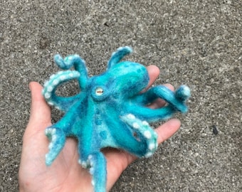 Needle Felted Octopus | MADE TO ORDER |Plush | Marine Animal | Needle Felted Animal