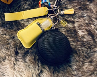 No Touch Mask Holder Keychain (yellow)