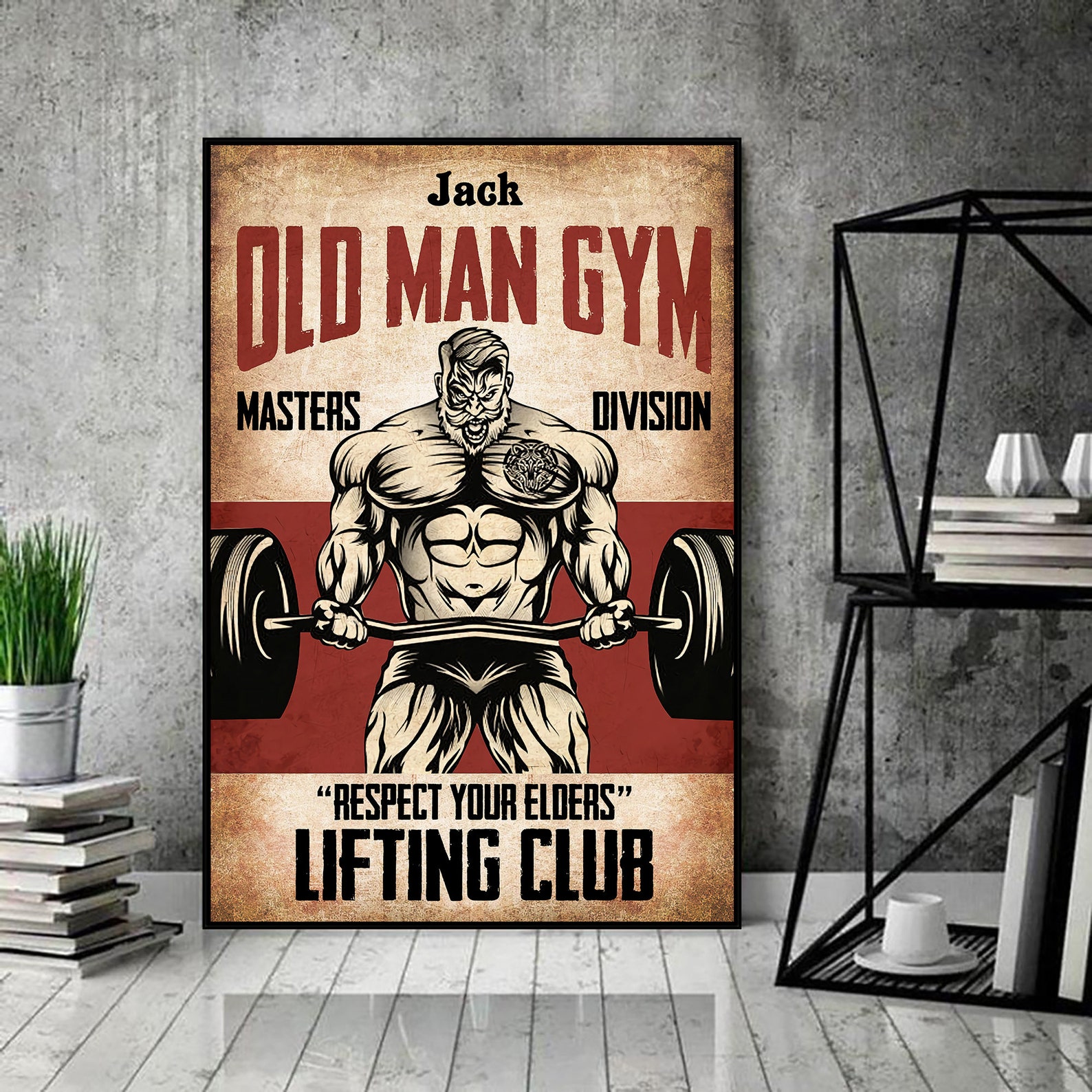 Respect Your Elders Lifting Club Personalized Old Man Gym | Etsy