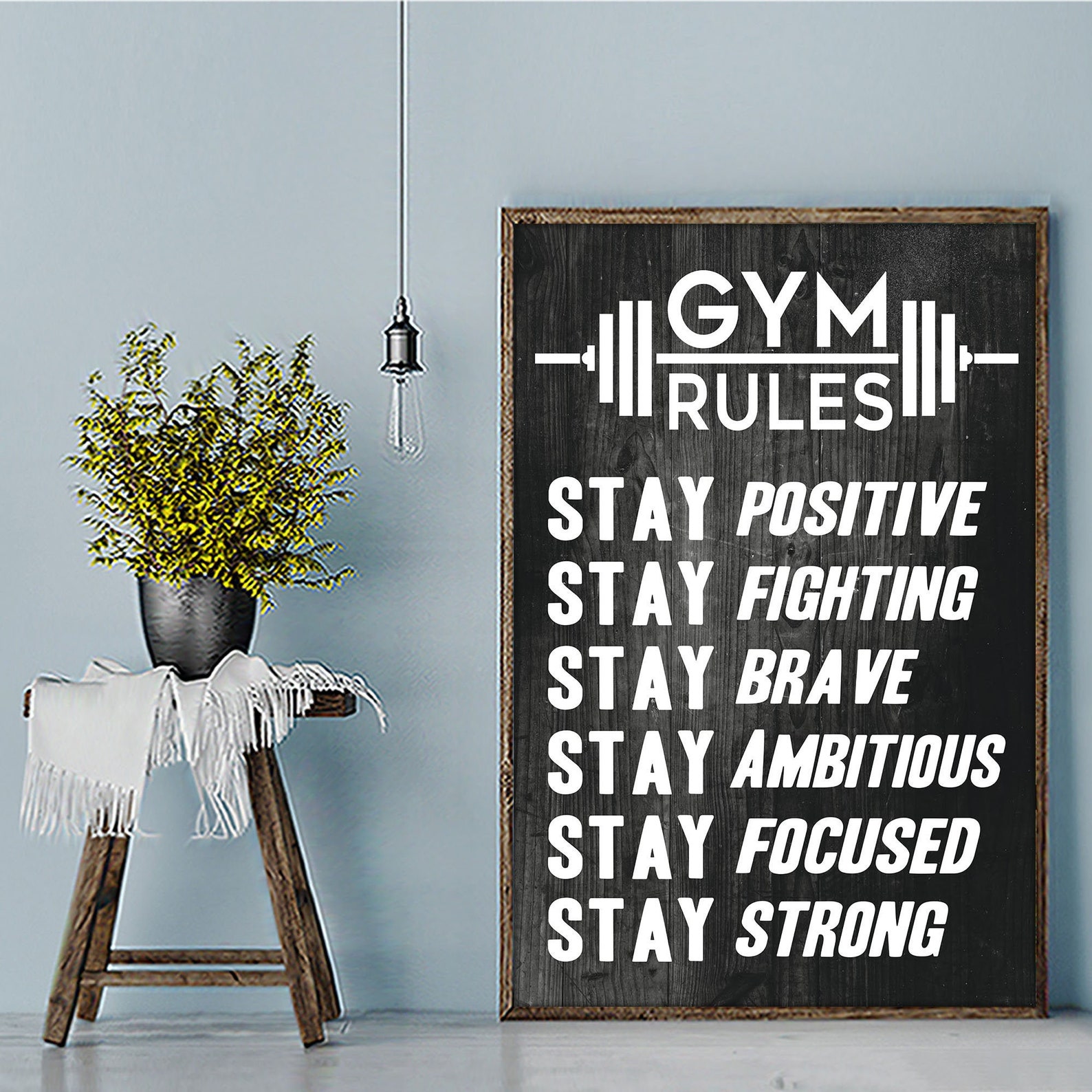 Black and White Gym Rules Poster Fitness Gym Workout Poster Etsy