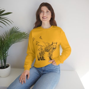 Forest Fox Sweatshirt, Forest Sweatshirt, Fox Sweatshirt, Fox Lover Sweatshirt, Animal Lover Sweatshirt, Fox with Flowers Sweatshirt
