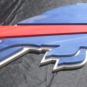 Buffalo Bills Wall Art: Layered Wood Charging Buffalo Sign