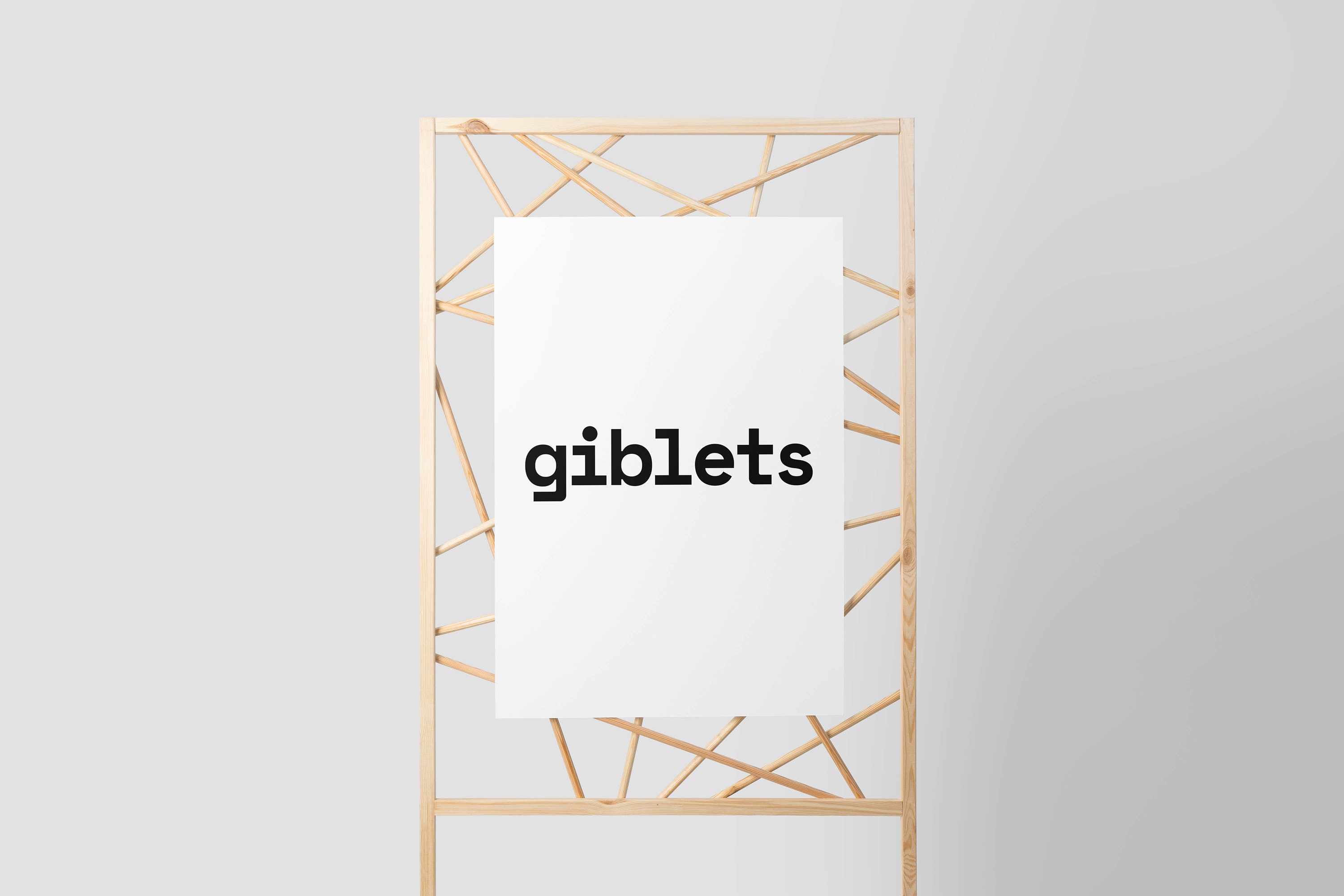 Giblets, Giblets Word, Hated Words, Giblets Poster Art, Giblets