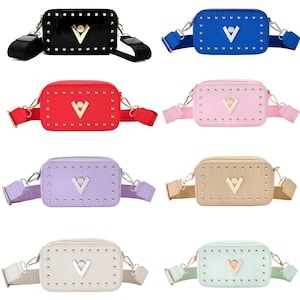 Neue Valentino Orlandi Crossbody Kameratasche Geldbeutel Schwarz Gold Hardware Mit Tags UVP 280 Italy Pink, Lavendel, Rot, Taupe, Weiß, Grau & Blau Bild 2
