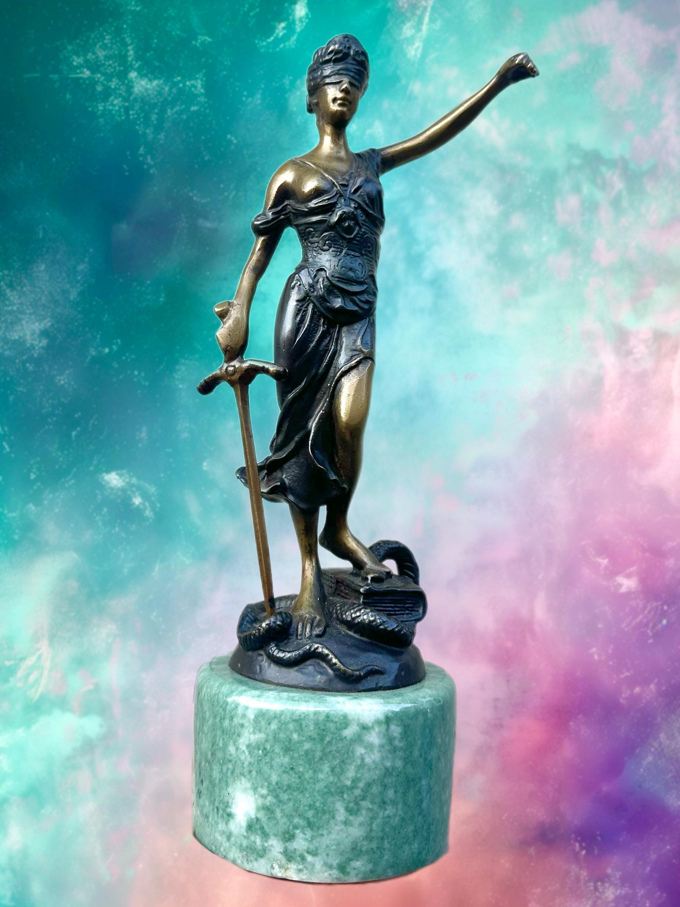 Bronze sculpture justice by a mayer - Etsy 日本