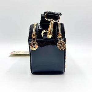 Neue Valentino Orlandi Crossbody Kameratasche Geldbeutel Schwarz Gold Hardware Mit Tags UVP 280 Italy Pink, Lavendel, Rot, Taupe, Weiß, Grau & Blau Bild 10