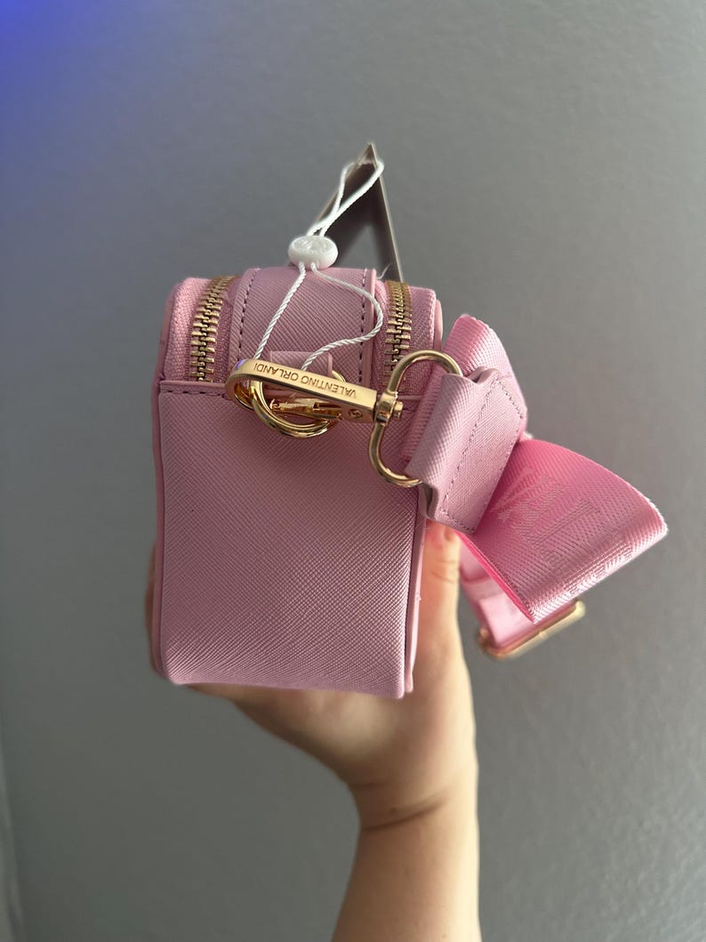 Neue Valentino Orlandi Crossbody Kameratasche Geldbeutel Schwarz Gold Hardware Mit Tags UVP 280 Italy Pink, Lavendel, Rot, Taupe, Weiß, Grau & Blau Bild 13