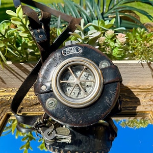 Vintage DETEX Guardsman Patrol Watchclock Time Recorder w/ Leather Case & Keys