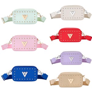 Neue Valentino Orlandi Crossbody Kameratasche Geldbeutel Schwarz Gold Hardware Mit Tags UVP 280 Italy Pink, Lavendel, Rot, Taupe, Weiß, Grau & Blau Bild 11