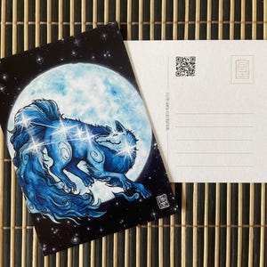Stampa artistica “Blue Star Fox” – Cartolina originale A6