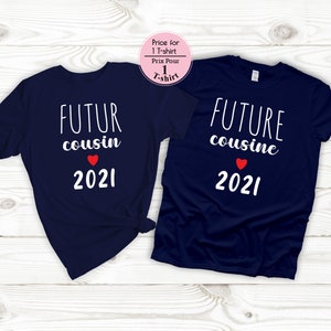 Tee shirt futur cousin, tshirt va être cousin, tshirt cousine, tshirt annonce grossesse, papi et mamie, maman,future tante, france image 2