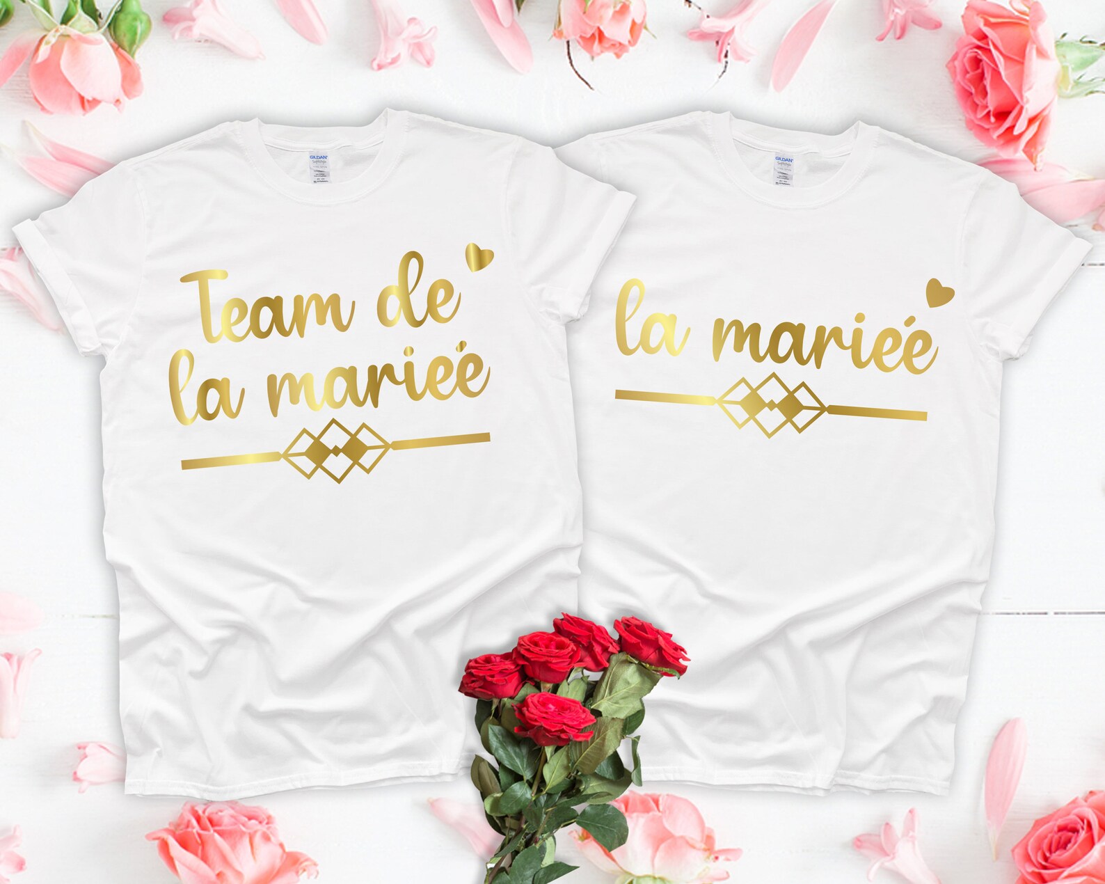 Team de la marieeEVG T-shirt Bridesmaid tees Team de la | Etsy France