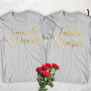 T-shirt Evj, t-shirt de mariée d'équipe personnalisé, t-shirt de bride, t-shirt assorti de mariage, t-shirt de mariée d'équipe, t-shirt EVJF pour l'équipe de mariée, équipe de mariée Grey