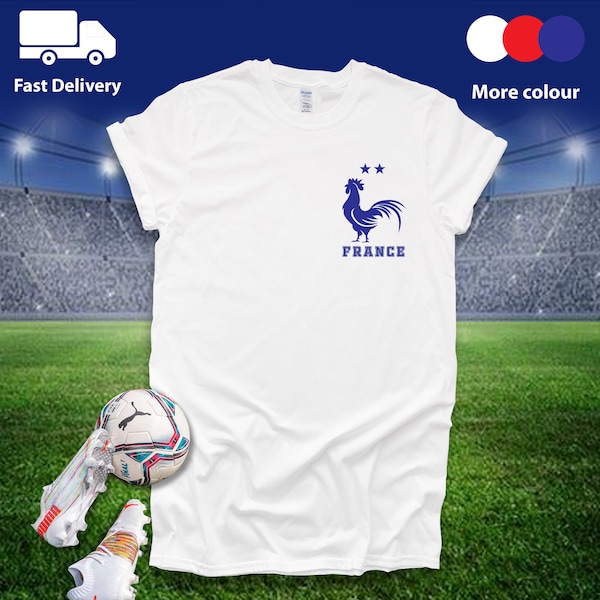 Le fuß Frankreich, Euro 2021, Fußball-t-Shirt, Euro 2021 Tshirt, maillot fran'ais, Französisch Fußball, Jeux, Geschenke, Retro-Fans Shirt, Frankreich