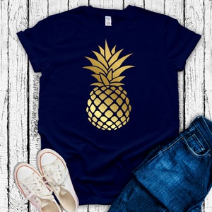 T-shirt ananas, Fruit ninja, t-shirt amateur de fruits, ananas doré, seau à fruits, fruits frais, amant ferme, fruits fermes, jardinage France