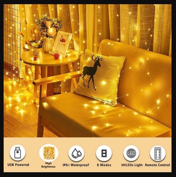 Guirlande Lumineuse Noël LED USB avec Télécommande 200LED